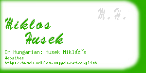 miklos husek business card